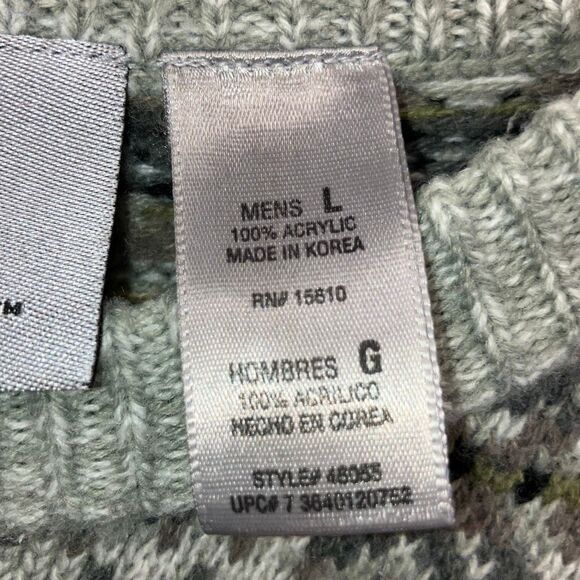 Farah vintage 90’s acrylic fair isle crewneck sweater academia preppy grandpa 73 - Picture 4 of 5